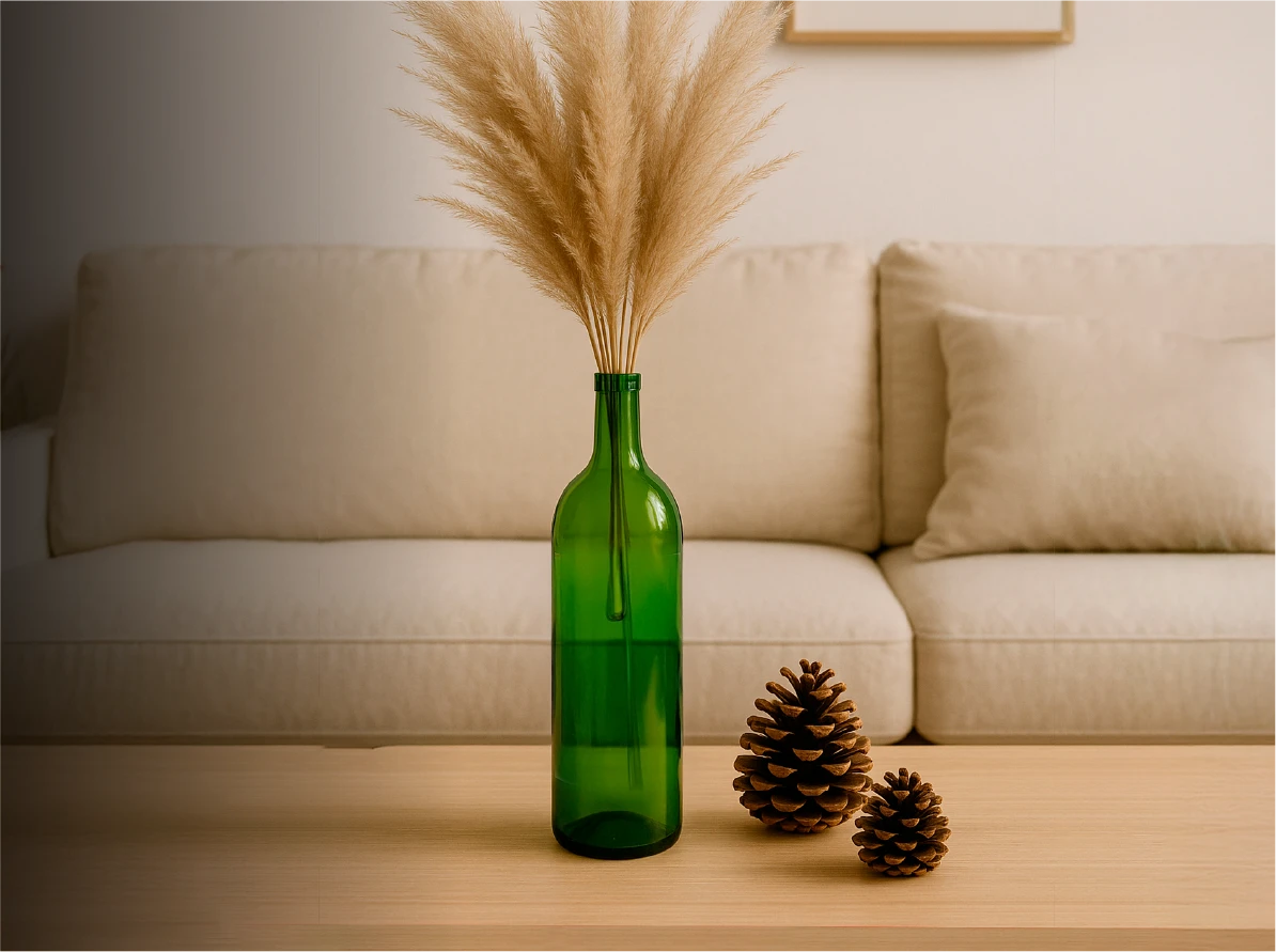 Jarrones flores secas